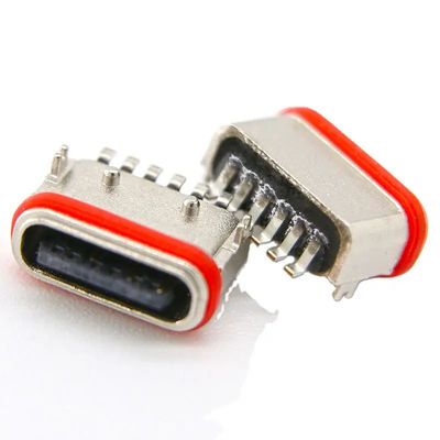 Vrouwelijk Horizontaal SMT 6 Pin Connector USB3.0 USB3.1 voor het Laden