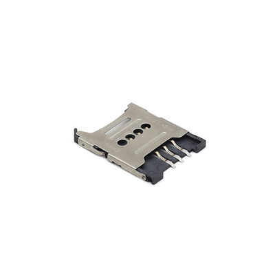 H1.5mm 1.8mm Micro- Micro Sim Stopcontact van Sim Holder SMT Flip Type 6P