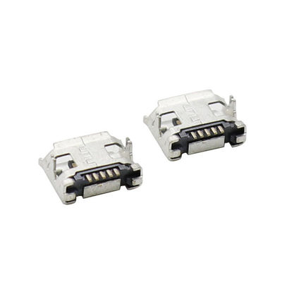 SMD-ONDERDOMPELING 7.2mm Micro USB 5 van Micro- van Pin Connector Type B de Contactdoos PCB van USB met Rand