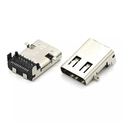 Koperlegering USB Female Connector SMT Type 24Pin USB 3.1 C Socket
