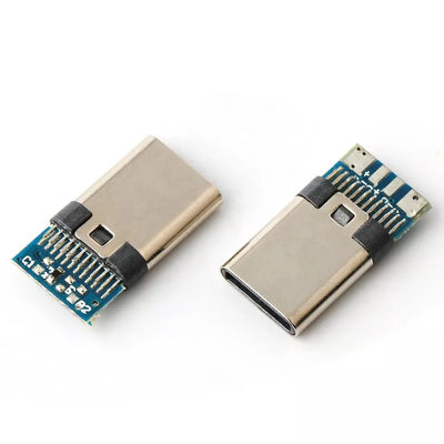USB-connectoren TYPE C-stekker 24-pins 4-aderige soldeerdraad met mannelijke PCB-aansluiting