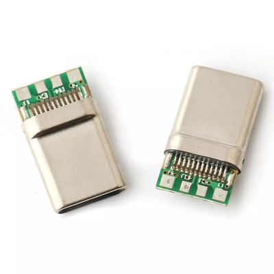 12-pins USB 3.1 USB C mannelijke connector soldeerdraad PCB USB-stekkerinterface
