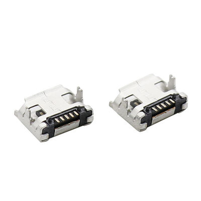 kwaliteit  LCP Plastic Magnetic Micro USB Connectors Type B 5 Pin With Flange Fabriek