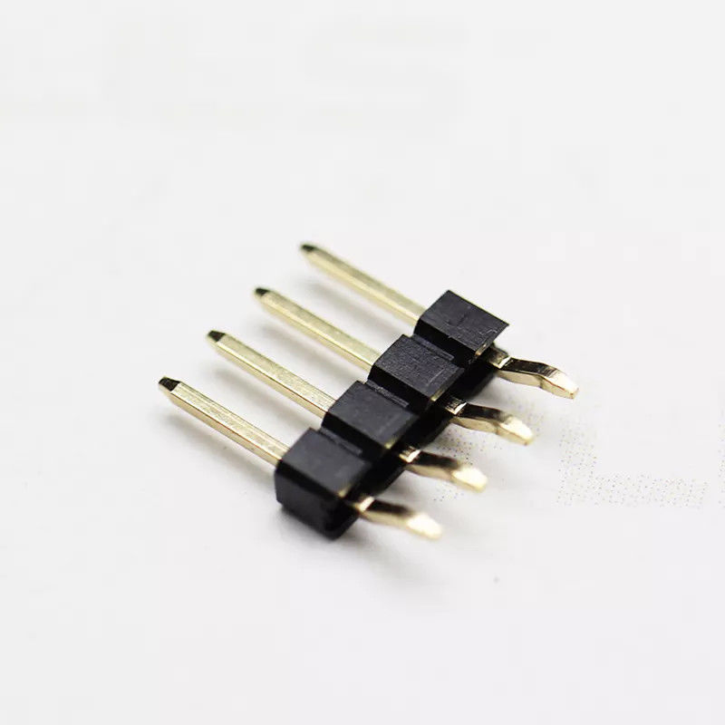 De plastic Enige rij Pin Header 2.54mm Posities 2-40pin van Rechte hoek Gebogen SMT