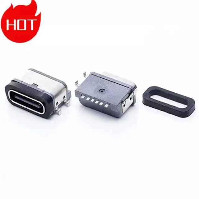 Waterdichte Micro Mini Usb Type C Oplaadconnector 24pin Met Metalen Behuizing