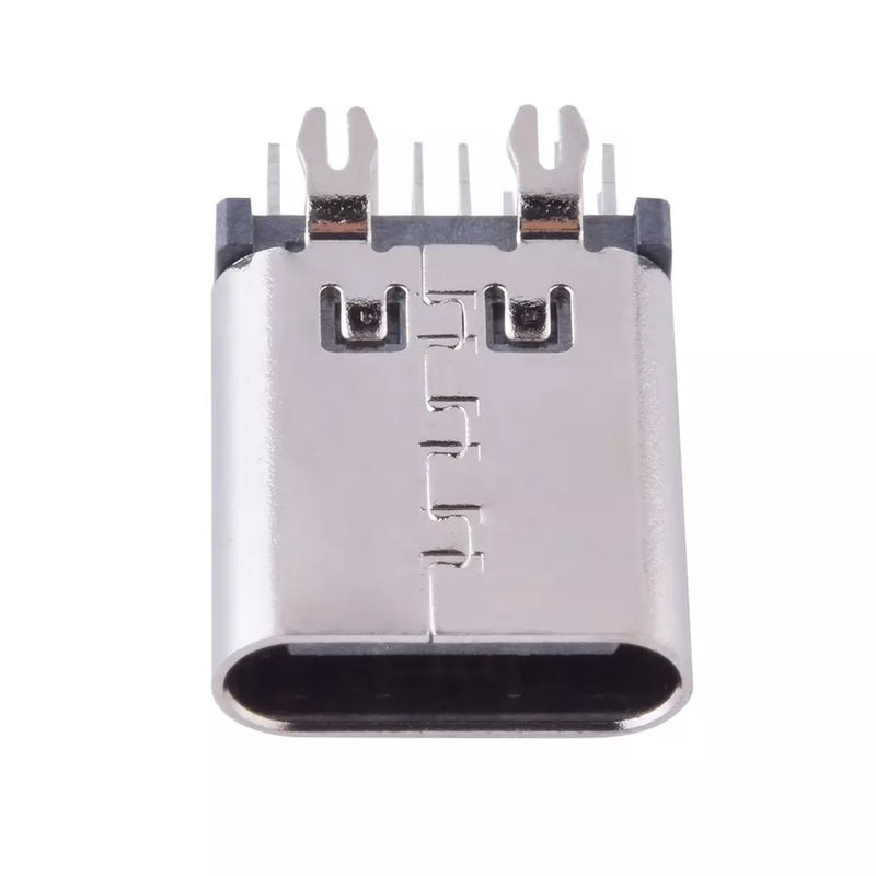 DIP verticaal gemonteerde USB Type C 14-pins connector 10,5 mm 180 graden