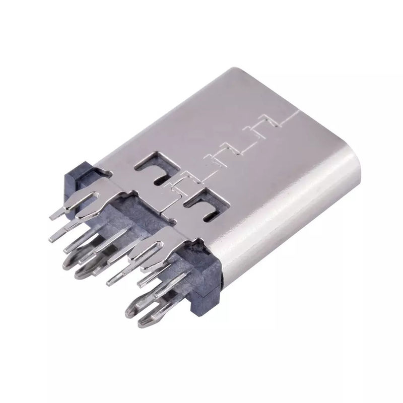 DIP verticaal gemonteerde USB Type C 14-pins connector 10,5 mm 180 graden