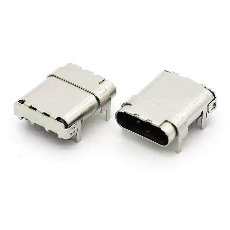 TOP MOUNT Doorgaand gat SMT Type 24Pin USB 3.1 C vrouwelijke connector voor PCB