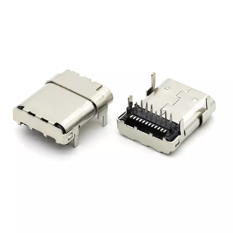 TOP MOUNT Doorgaand gat SMT Type 24Pin USB 3.1 C vrouwelijke connector voor PCB