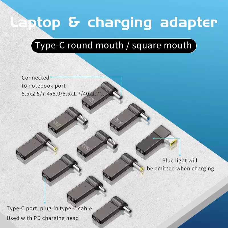 100w Stekker Adapter Type C Naar Video Rond Snel Opladen Mannelijk 18.5v - 20v