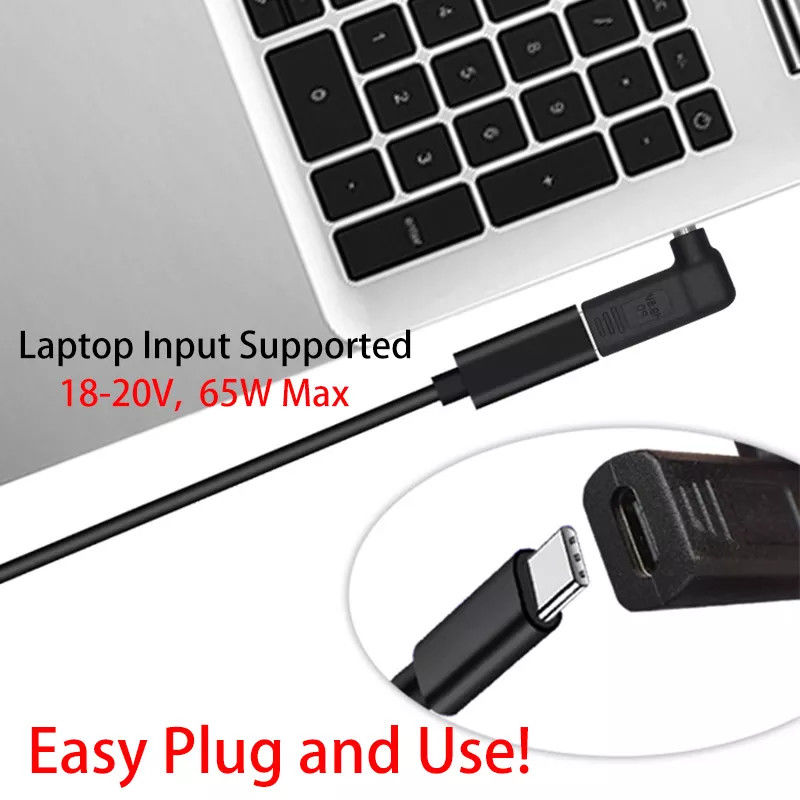 USB Type C Female naar DC 5525 Male Converter PD Decoy Spoof Trigger Plug Jack