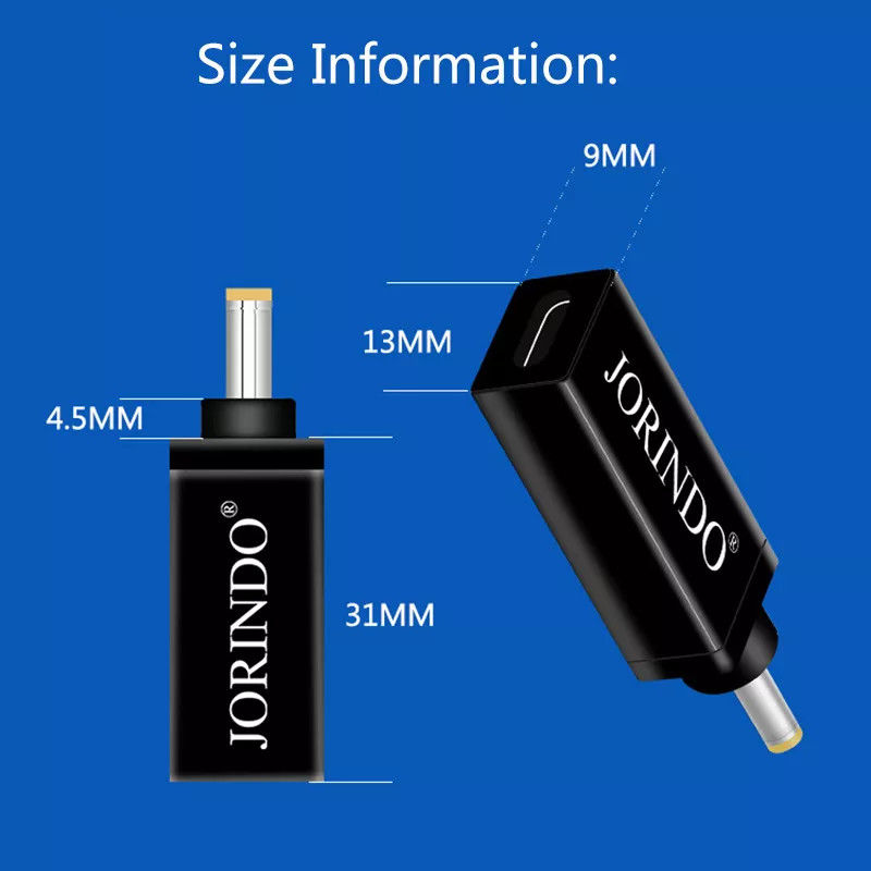 100W USB Type C vrouwelijk naar DC 5,5x2,5 mm mannelijk PD-connector snel snel opladen