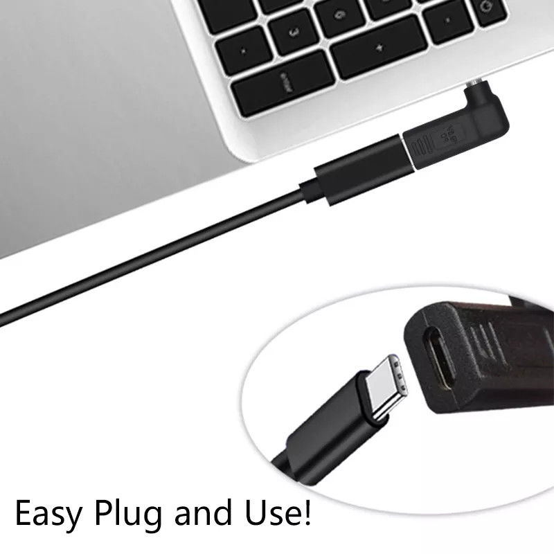100W USB Type C vrouwelijk naar DC 5,5x2,5 mm mannelijk PD-connector snel snel opladen