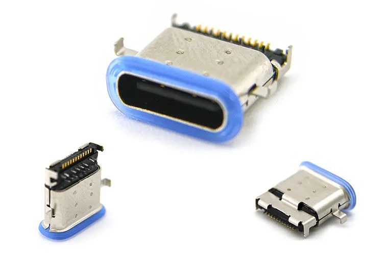 24Pin USB-Type C Schakelaars Vrouwelijke Waterdichte zet Medio SMT op