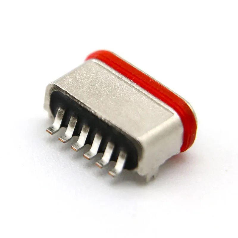 Vrouwelijk Horizontaal SMT 6 Pin Connector USB3.0 USB3.1 voor het Laden