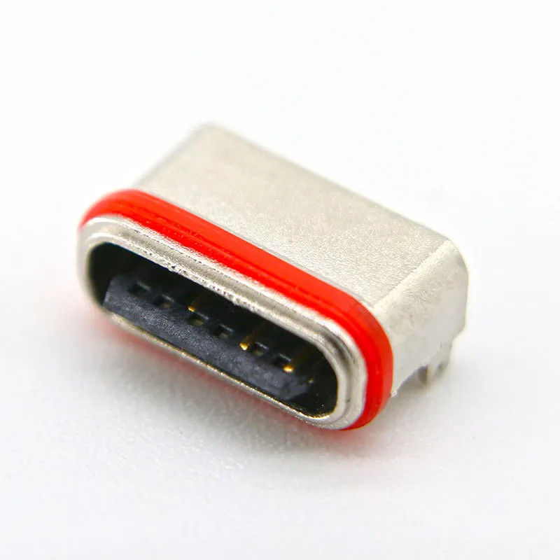 Vrouwelijk Horizontaal SMT 6 Pin Connector USB3.0 USB3.1 voor het Laden