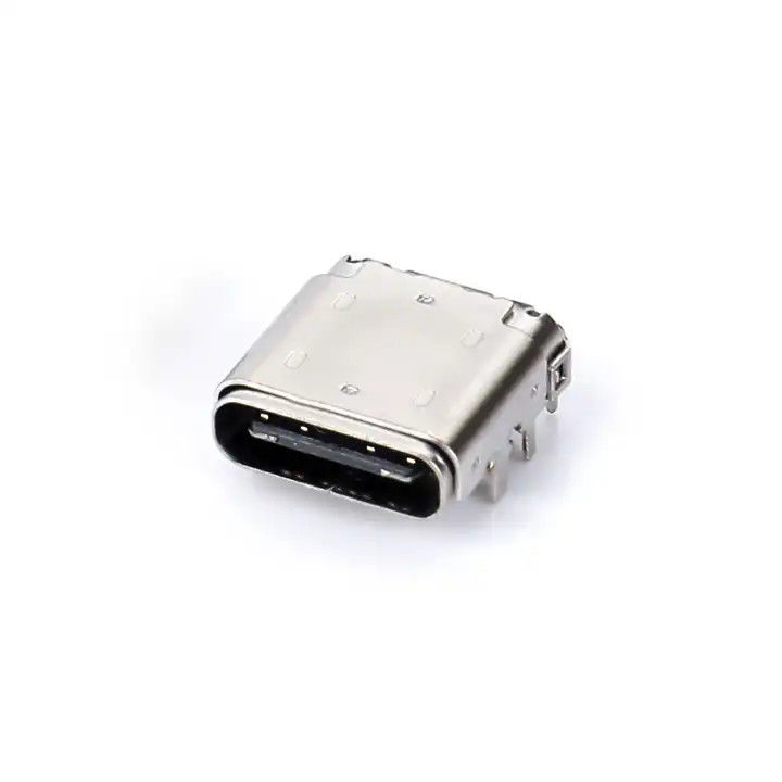 24 pin USB Type C Vrouwelijke connector DIP+SMT 3.4 Voorste aansluiting en achterste aansluiting voor oplaadkabel
