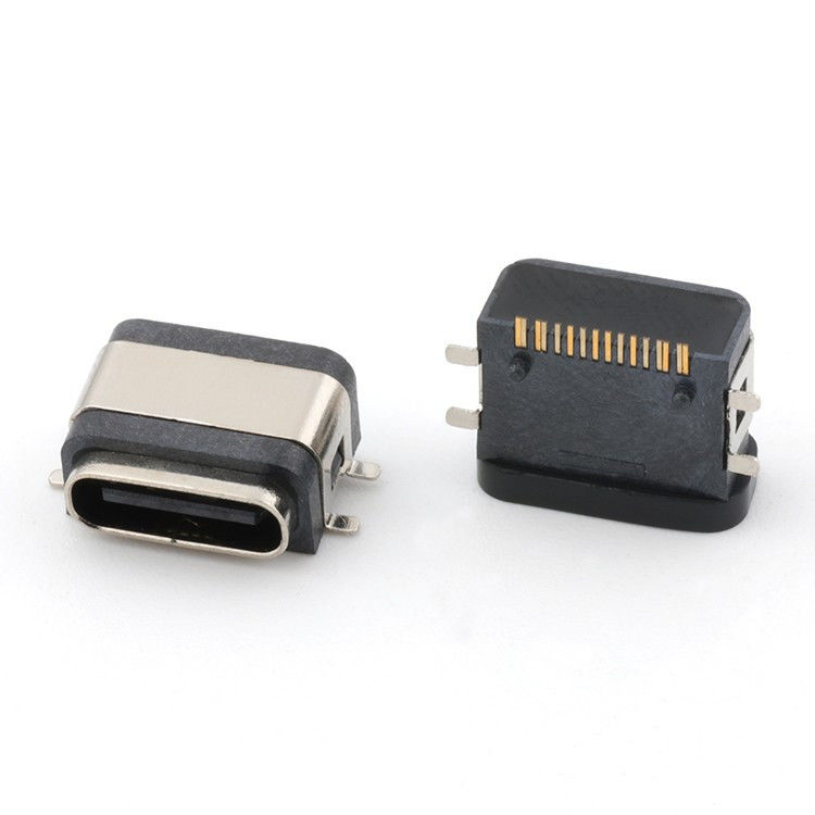 USB 16 pin waterdicht IPX8 Type C Vrouwelijke connector SMT AC DC 5V Nominale Spanning