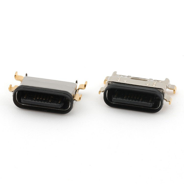 USB C 16Pin Type C Vrouwelijke connector Mid Mount 1.13mm IPX8 Waterdicht Met LIM