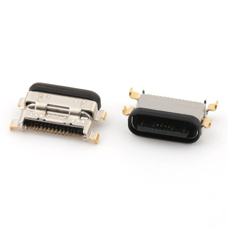 USB C 16Pin Type C Vrouwelijke connector Mid Mount 1.13mm IPX8 Waterdicht Met LIM