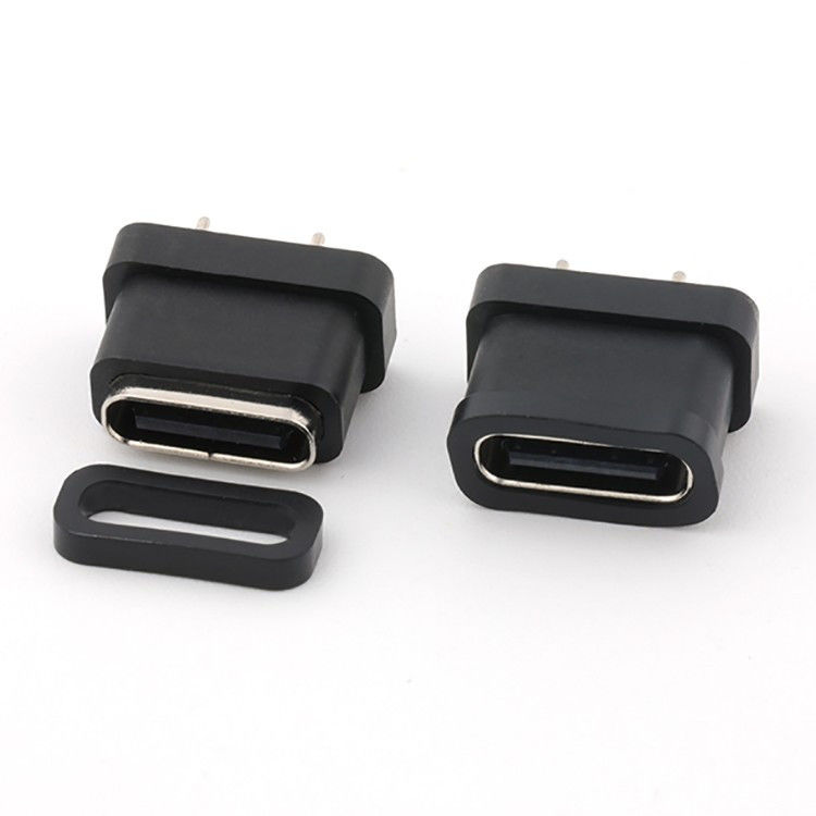 24 pin USB Type C Vrouwelijke connector Verticaal Type IPX8 Waterdicht