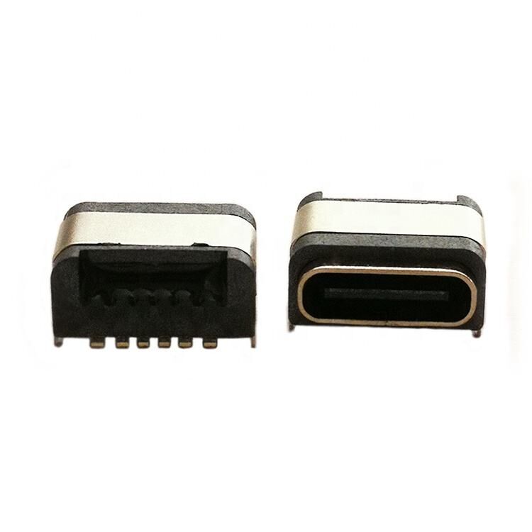 IP67 Waterdichte USB-connector 6-pins horizontale USB Type C vrouwelijke connector voor opbouwmontage