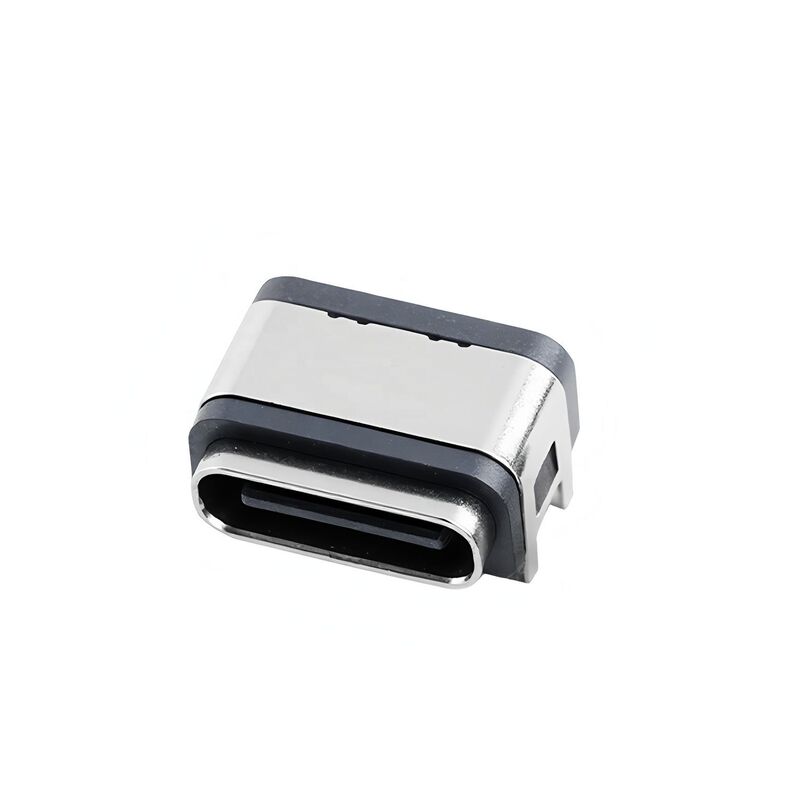 Type C 16 pin vrouwelijke aansluiting Horizontale SMT-montage waterdichte USB-aansluiting 5A 20V