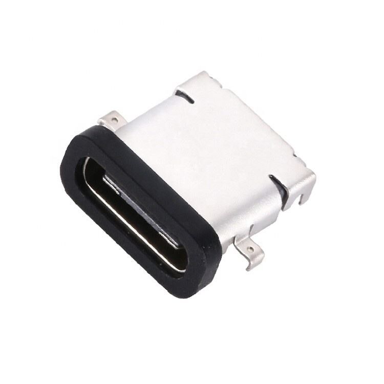 Waterdichte USB 3.1 Type C 24-pins Female Connector Horizontale SMT DIP Montage Zinkplaat USB Socket
