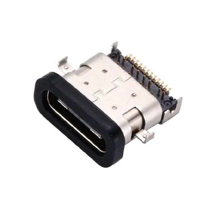 Waterdichte USB 3.1 Type C 24-pins Female Connector Horizontale SMT DIP Montage Zinkplaat USB Socket