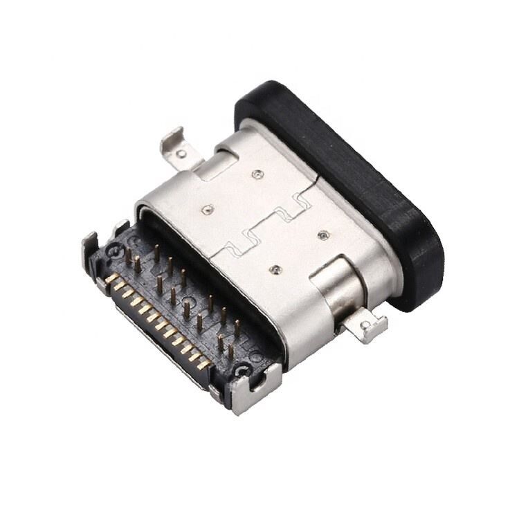 Waterdichte USB 3.1 Type C 24-pins Female Connector Horizontale SMT DIP Montage Zinkplaat USB Socket
