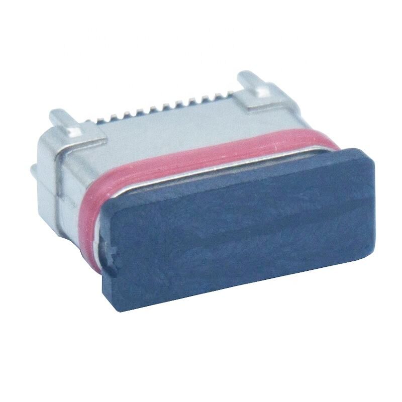 Waterdichte SMD Verticale Zink Poedermetallurgie 24-pins Vrouwelijke Type-c Connector USB Oplaadpoort Plug