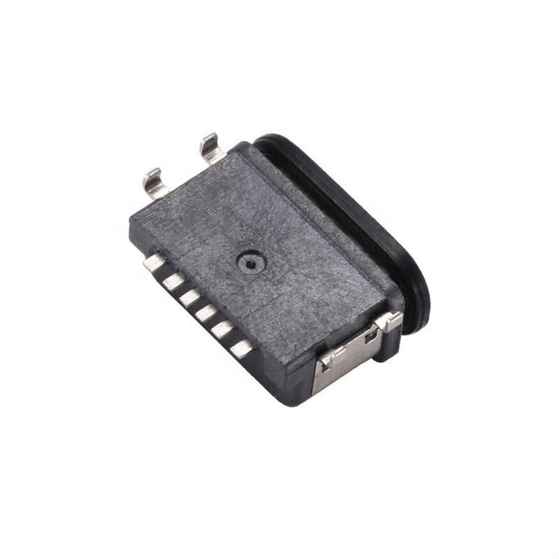 Type C 6-Pin Female IPX7 Waterdichte USB Connector Horizontale SMT Montage Gegevensoverdracht