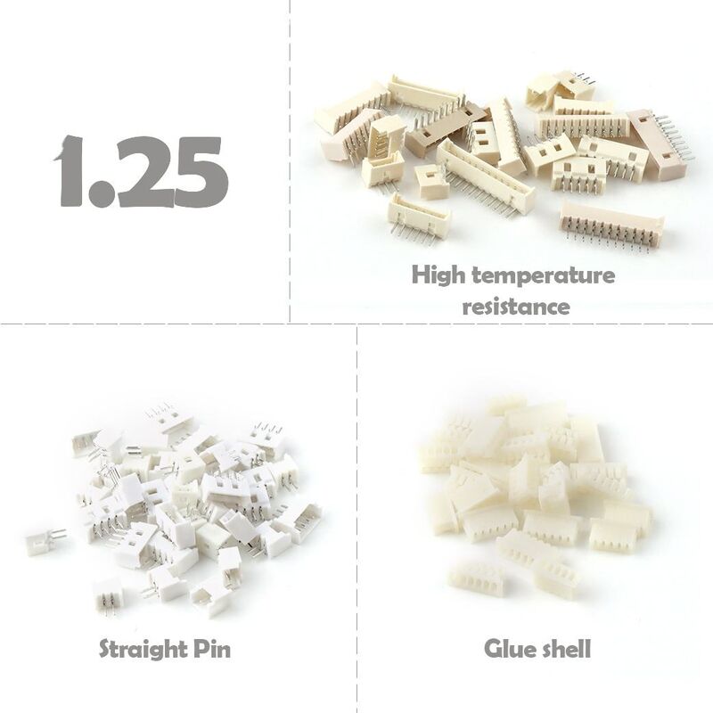 Wafer Connector 1.25mm Pitch 2-16 Pin Dip Right Angl Jst Draad naar Board Connector