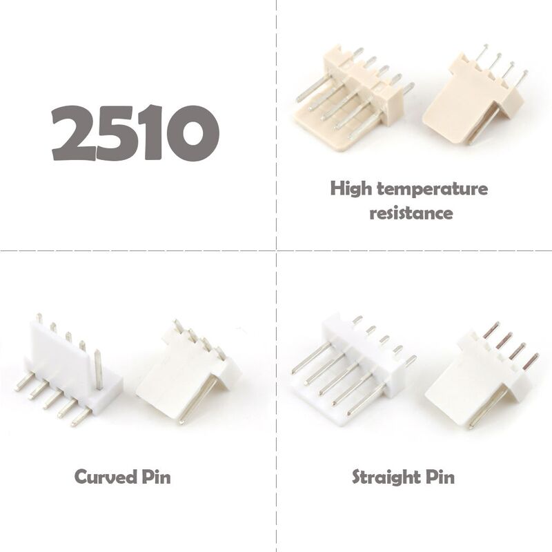2.54 Draad-naar-printplaat Wafer Connector LCP Verticaal 90 Graden JST 2.5mm SMT PCB Connector