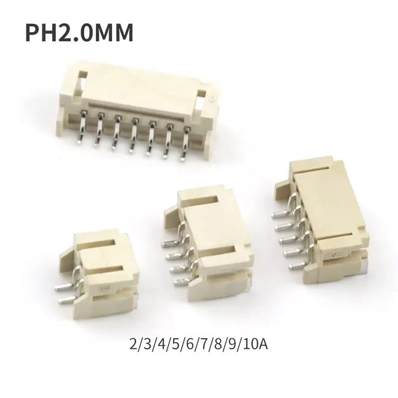 Draad naar bord SMD Connector PH 2.0mm 6pins SMT Verticale Wafer Connector met deksel