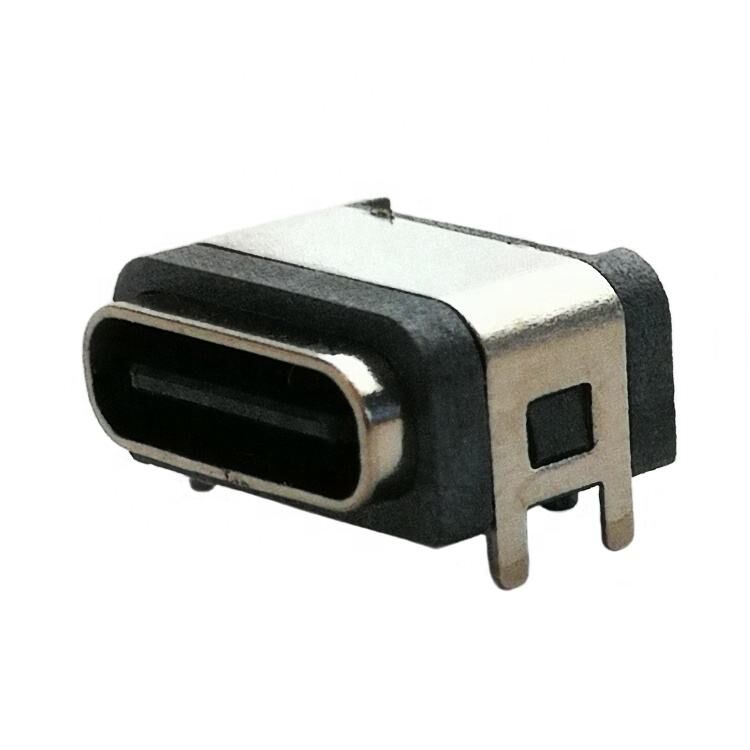 IP67 Waterdichte USB-connector 6-pins horizontale USB Type C vrouwelijke connector voor opbouwmontage