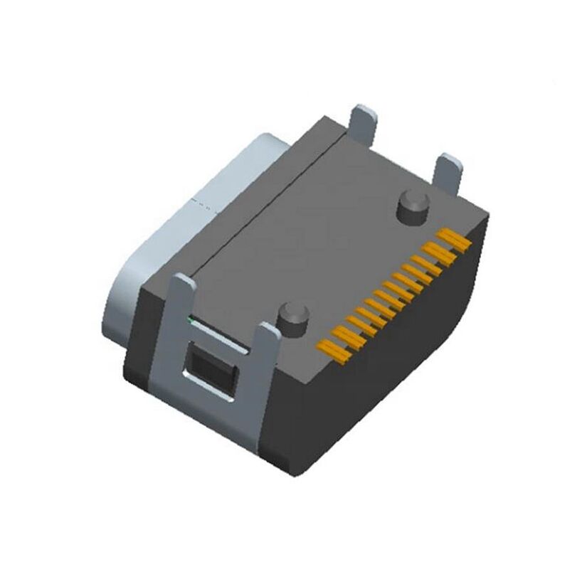 16 pin USB Vrouwelijke connector Waterdicht Type-c Socket SMT IPX7