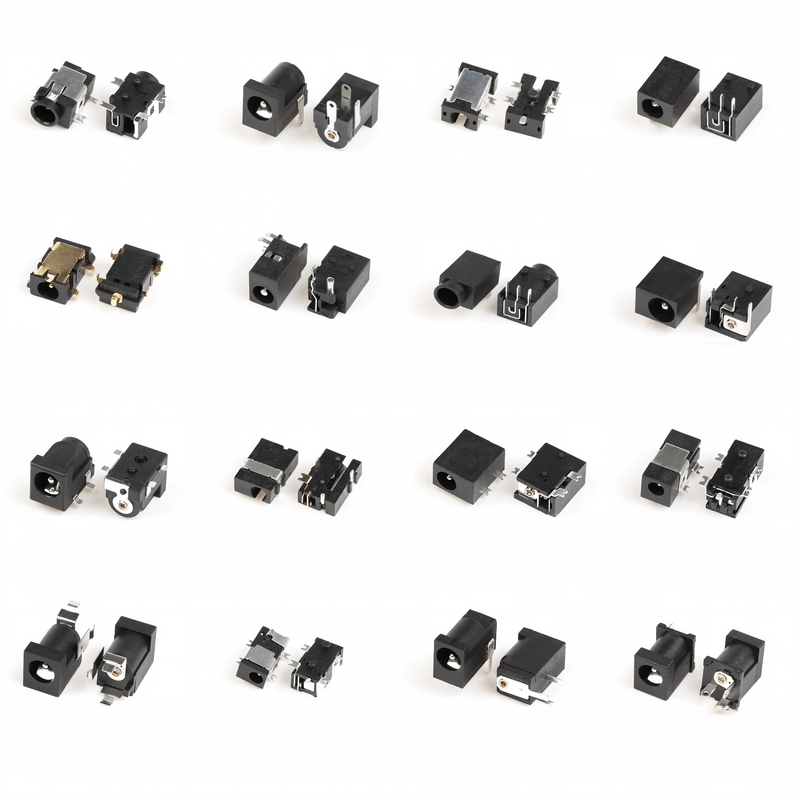 5 PIN DC-058-1.3mm DIP Messing Contact Nylon Housing DC Power Adapter Plug Vrouwelijke Jack