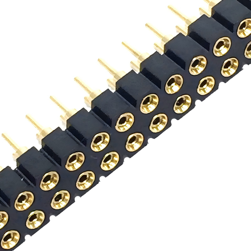 2.54mm Zwitserse machine afgeronde vrouwelijke header 4pin 16pin 20pin 32pin 40pin Ronde Pin Strip Dubbele Enkele Rij Connector Plug Socket