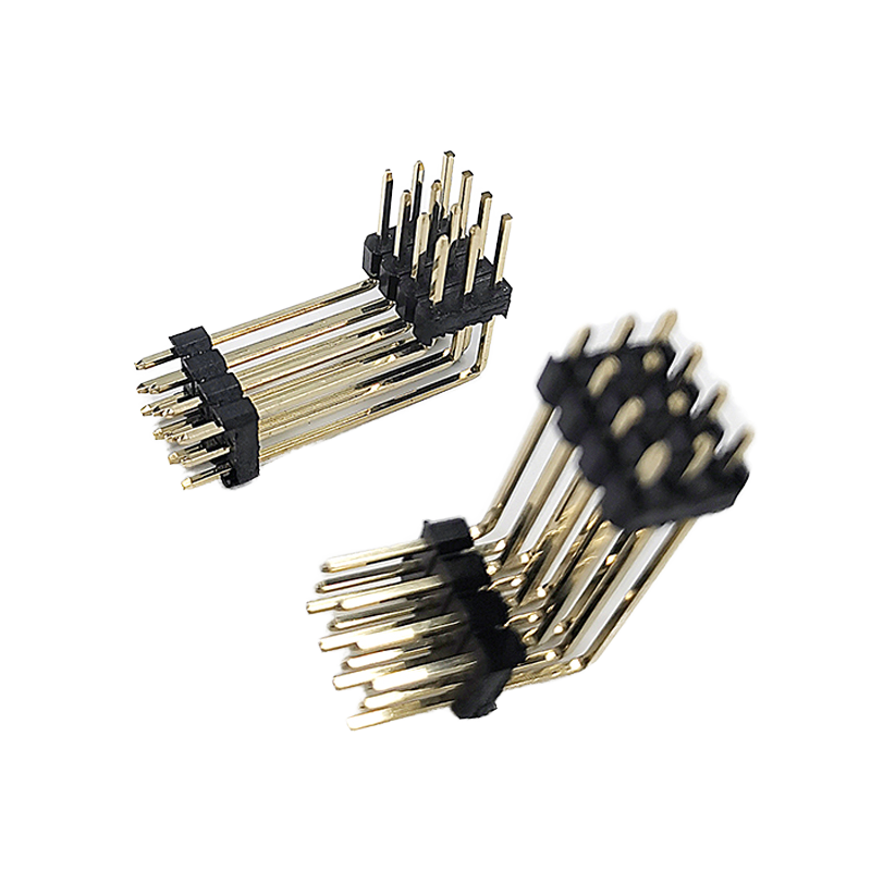 2.54mm Pitch Double Row Male Pin Header Connector Rechte PCB Goudgeplatte Header Strip