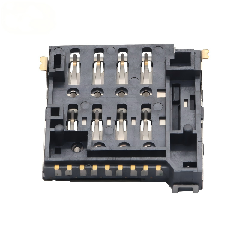 Anti-crush roestvrij staal schelp 5000 Invoegingen 8 pin Micro SIM Socket Connector