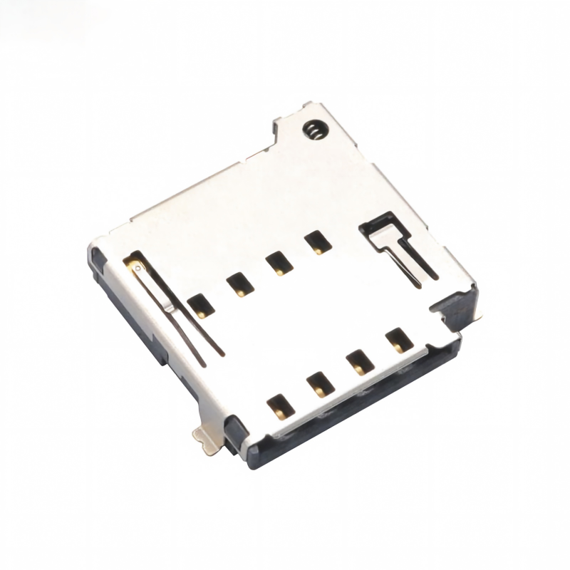 Anti-crush roestvrij staal schelp 5000 Invoegingen 8 pin Micro SIM Socket Connector