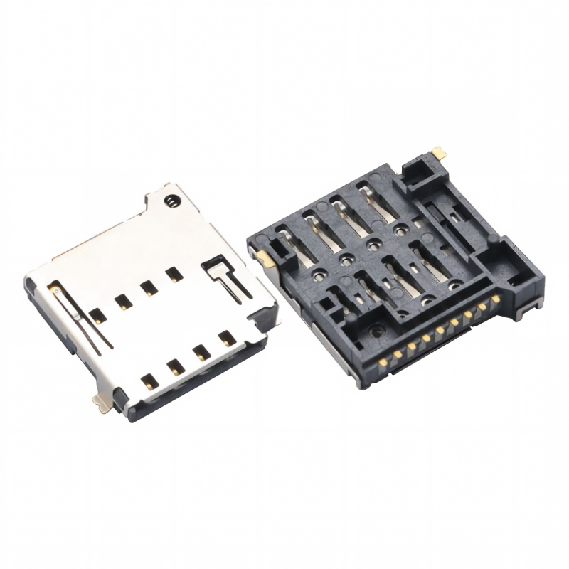 Anti-crush roestvrij staal schelp 5000 Invoegingen 8 pin Micro SIM Socket Connector