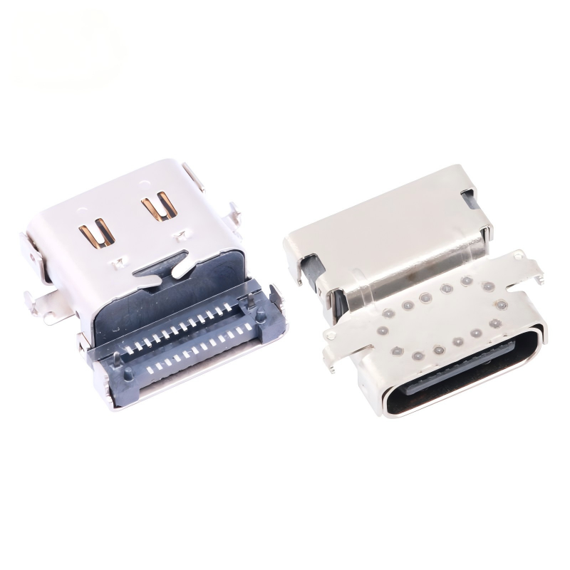Aangepaste Type-C USB 3.2 40 Gbps waterdichte U4 24-pins SMT DIP PCB female connector verguld 5A stroom