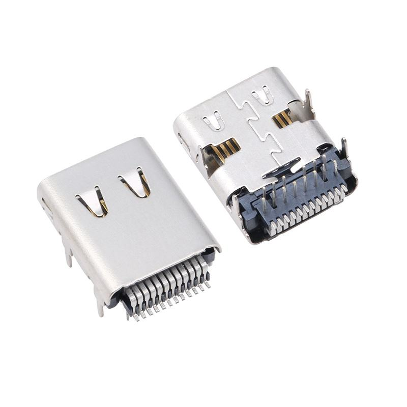 Op maat gemaakte USB 3.2 Type-C Connector 40 Gbps Waterdicht U4 Socket 24 Pin SMT DIP PCB Vrouwelijke Mannelijke Connector Factory