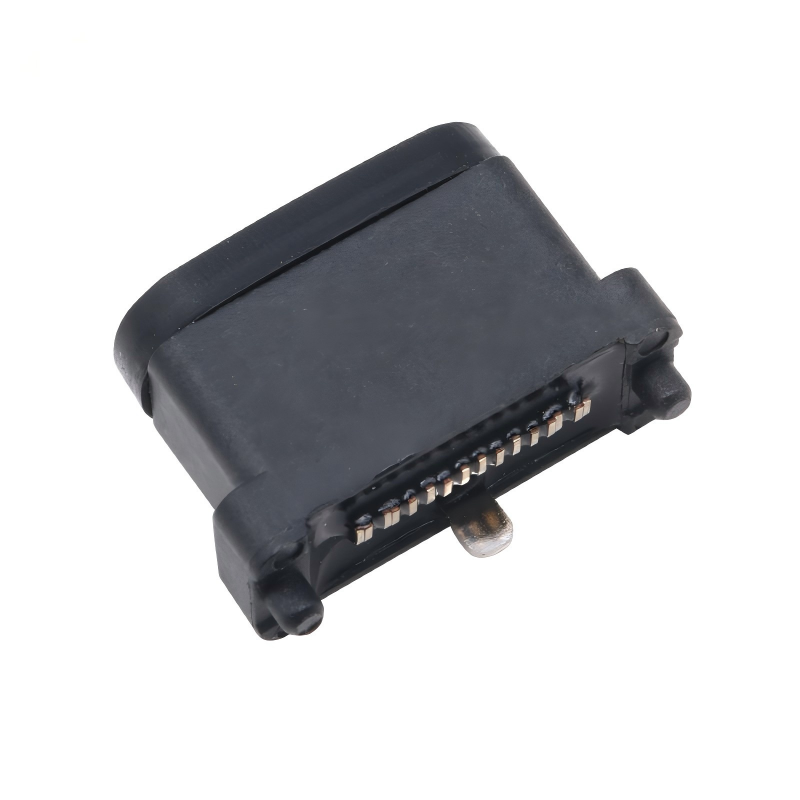 USB 3.2 Type-C 40 Gbps Waterdicht U4 Socket 24 Pin SMT DIP PCB Vrouwelijke connector Goud bekleed roestvrij staal 5A 100V AC