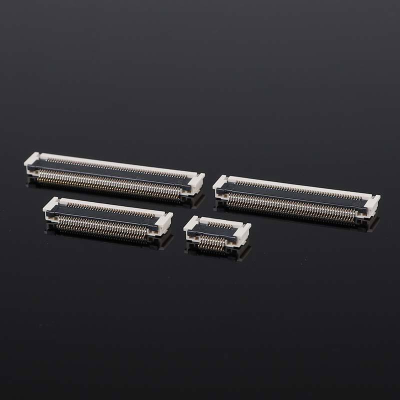 Vergulde 0,5 mm pitch FPCFFC-connector 2,7 H nadruk horizontaal SMD 10-68-pins 50 V 0,5 A