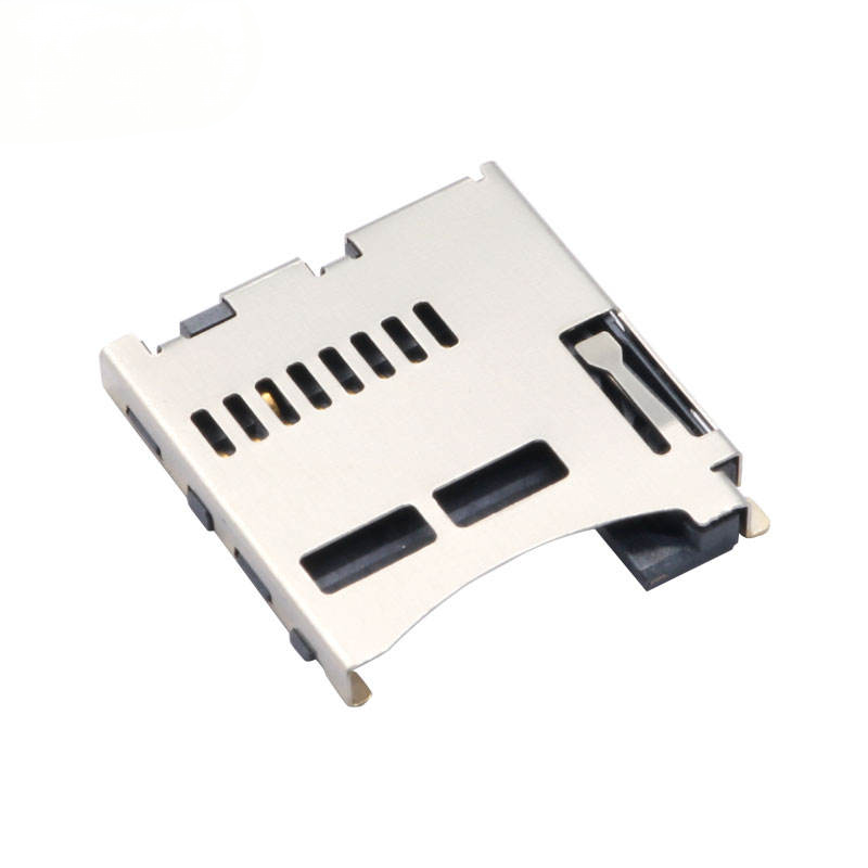 8 Pin TF Micro SD Card Connector Stainless Steel Housing Compatible with Molex 473521001 Push-Push Type with VSS Detect Switch