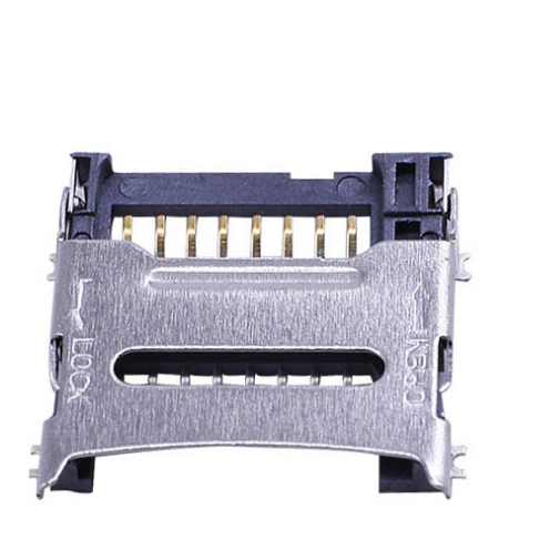 8-pins micro-SD-/TF-kaartsocket | Alternatief voor Molex 472192001 | H1,8 mm Lift-the-Cover (scharnier) SMT-connector