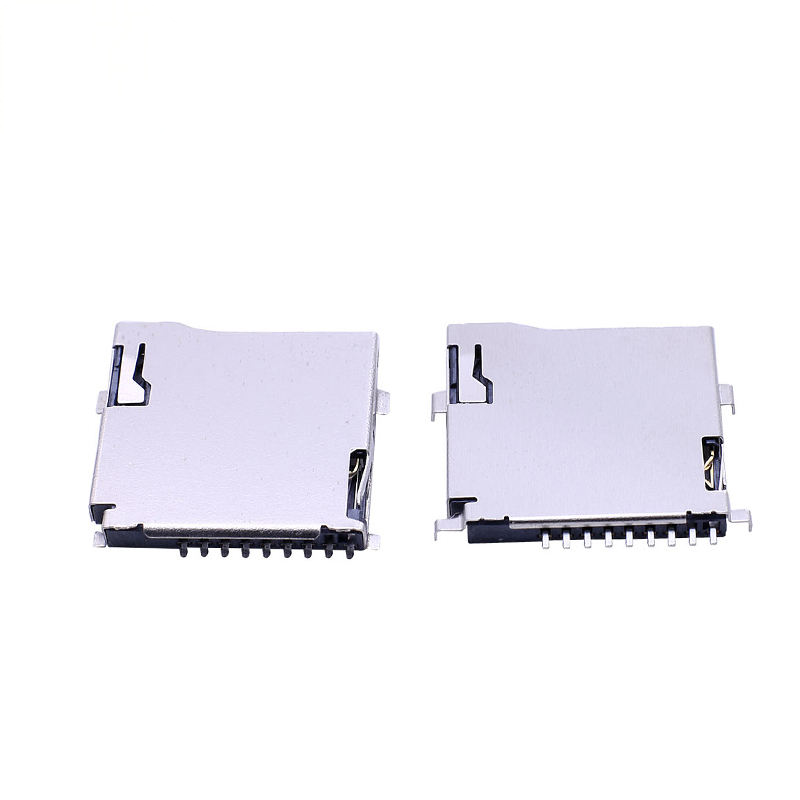 Voor DM3 Serie 9P Pin Micro SD Kaart Connector Push-Push SMT T-Flash Type met Externe Las-SUS Shell voor PCB Toepassingen